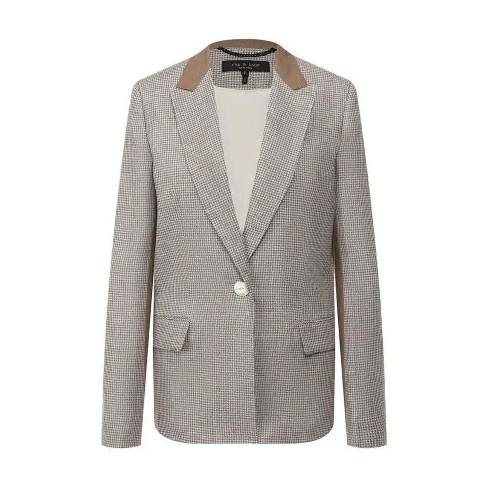 Rag & Bone Elizabeth Houndstooth Linen Blazer
O15